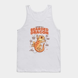 Anatomy of a Bearded Dragon Awesome Pogona Reptile Lover Tank Top